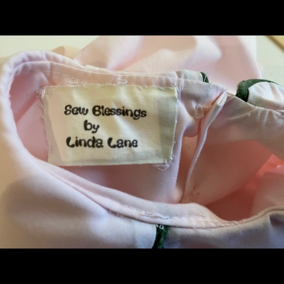 handmade girls dress Size 5/6 smocking Easter - Picture 6 of 7